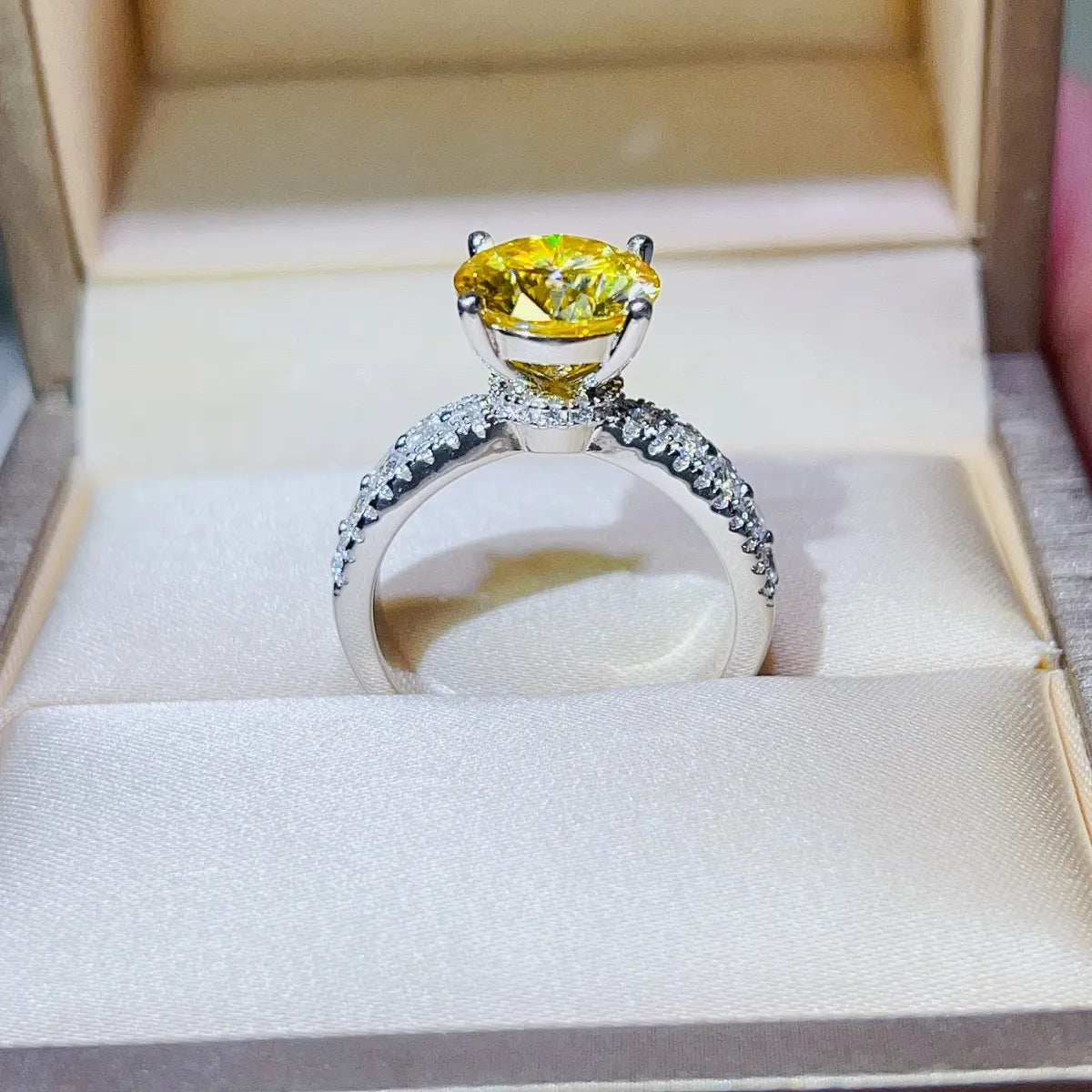 3 Carat Moissanite 925 Sterling Silver Ring OutfitFlow