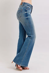 Judy Blue MR Tummy Control Vintage Wash Jeans OutfitFlow