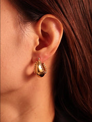 18K Gold-Plated Stainless Steel Huggie Earrings OutfitFlow