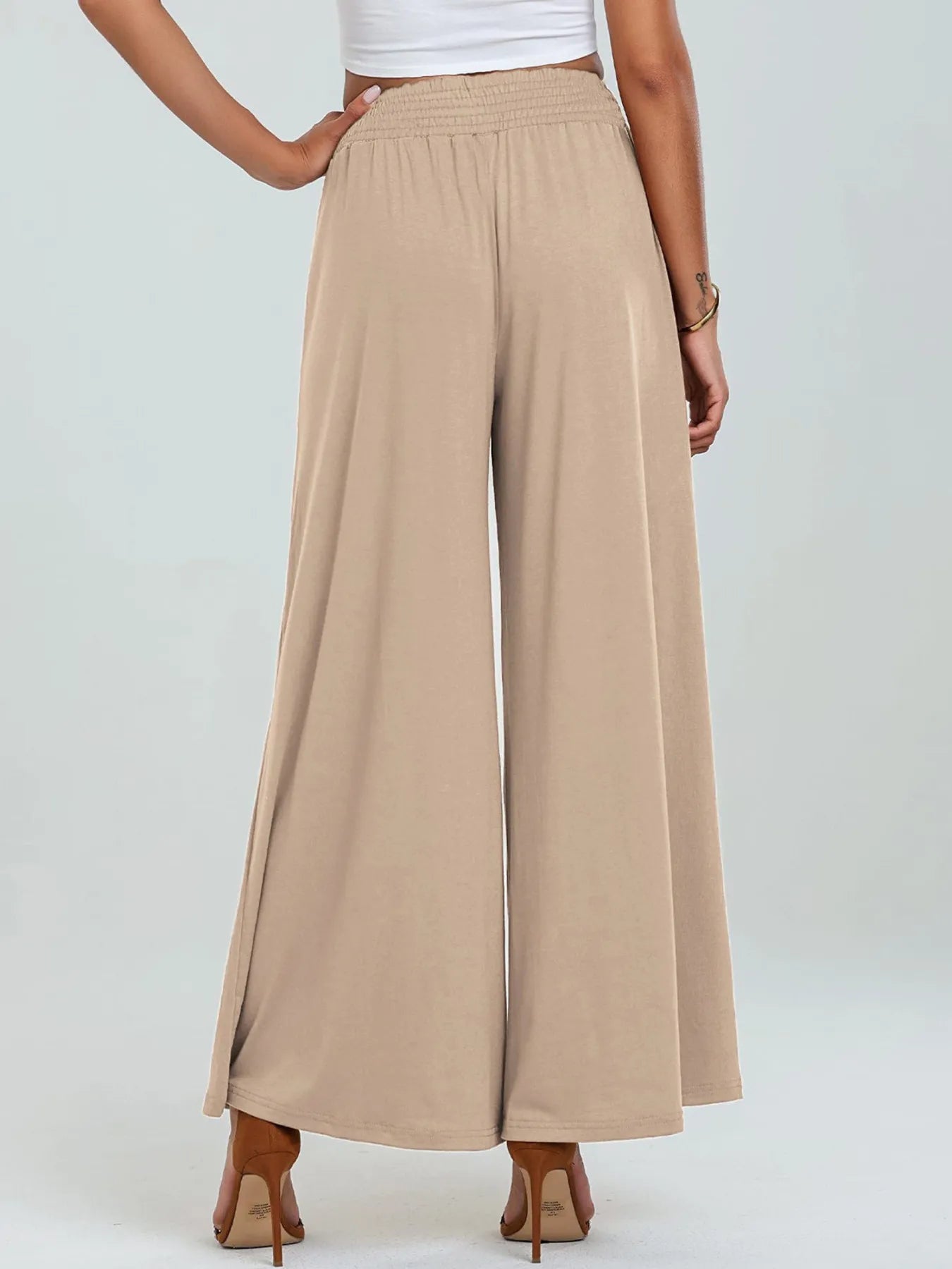 High-Waisted Wide Leg Pants with Pockets OutfitFlow