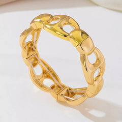 18K Gold-Plated Chain Link Bracelet OutfitFlow