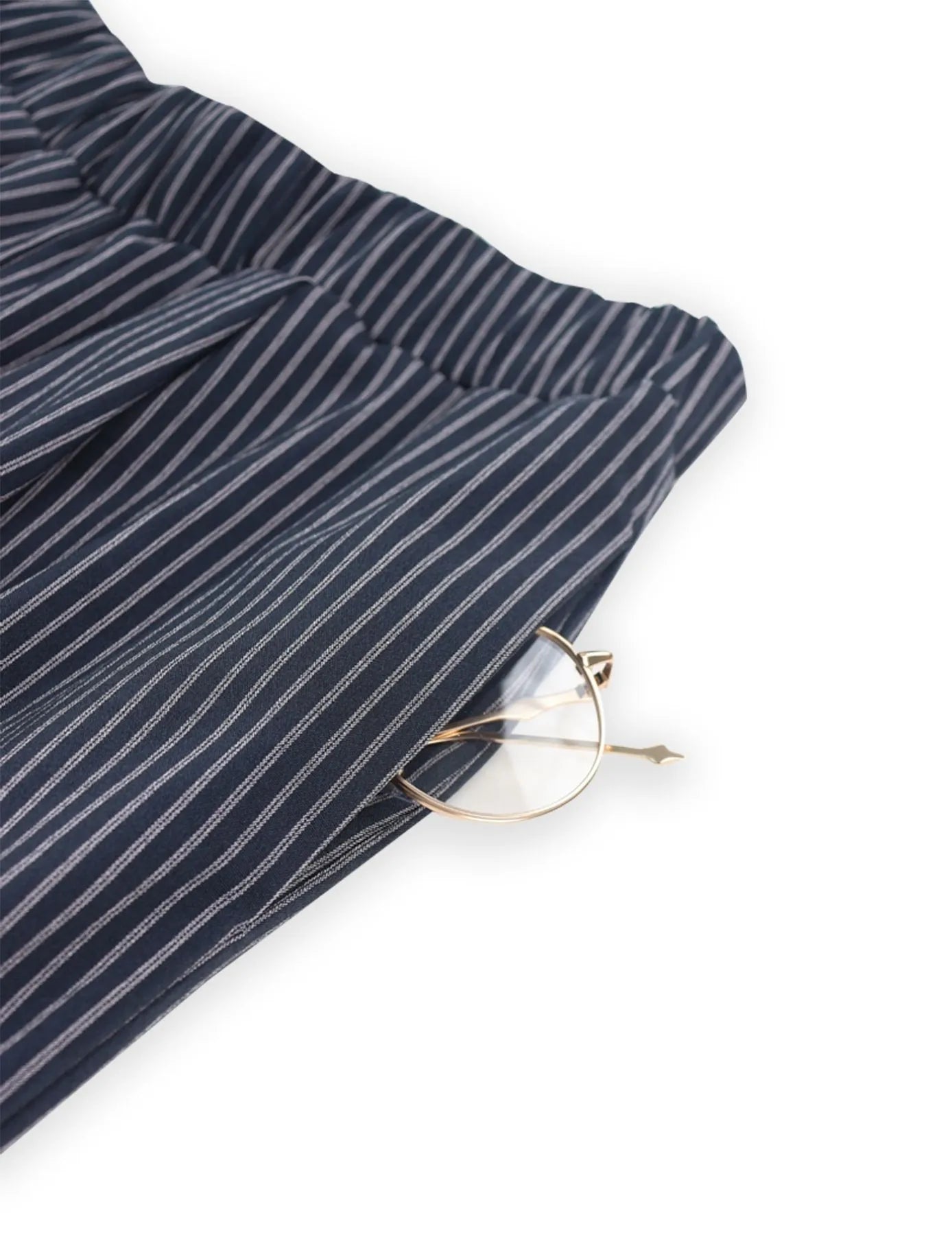 Striped Round Neck Tank and Wide Leg Pants Set OutfitFlow