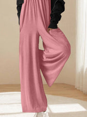 Spaghetti Strap Wide Leg Jumpsuit OutfitFlow