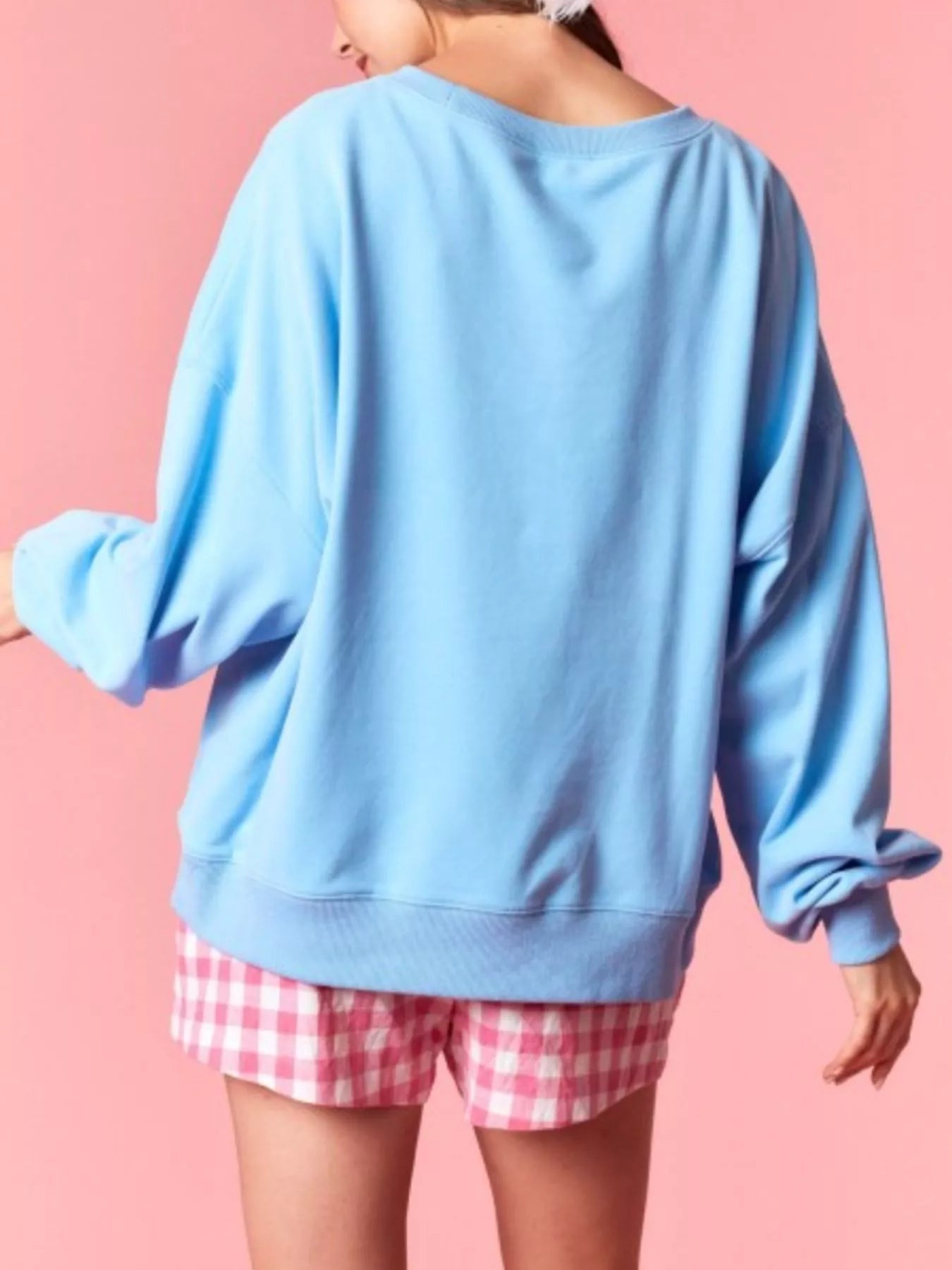Bow Crew Neck Sweatshirt OutfitFlow