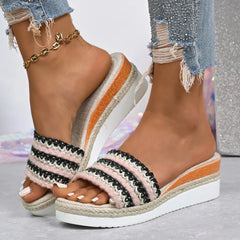 Open Toe Wedge Sandals OutfitFlow