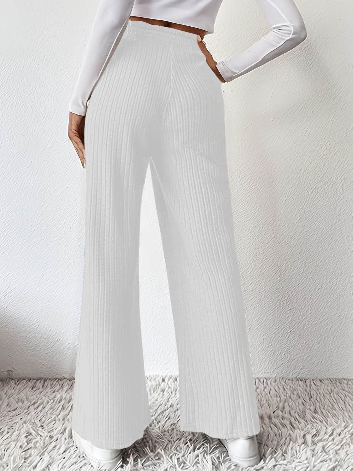 Outfit Flow - Ribbed High Waist Pants