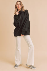 Outfit Flow - Aemi+Co Exposed Seam Half Zip Drop Shoulder Sweatshirt