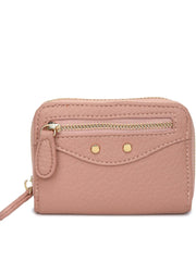 PU Leather Solid Color Card Case OutfitFlow