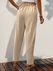 Outfit Flow - Perfee Frill High Waist Pants with Pockets