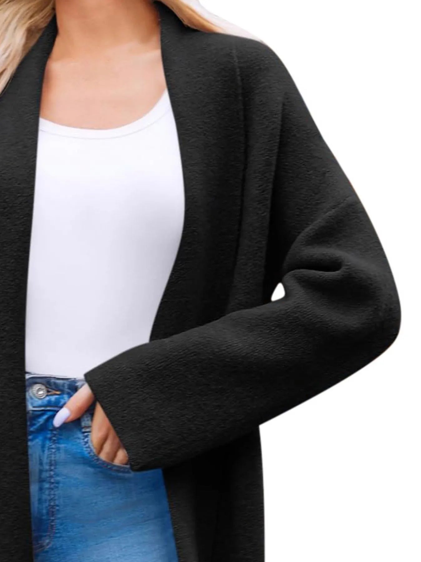 Open Front Longline Coat OutfitFlow