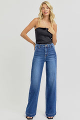 Outfit Flow - RISEN Full Size High Rise Wide Leg Jeans with Slanted Pockets