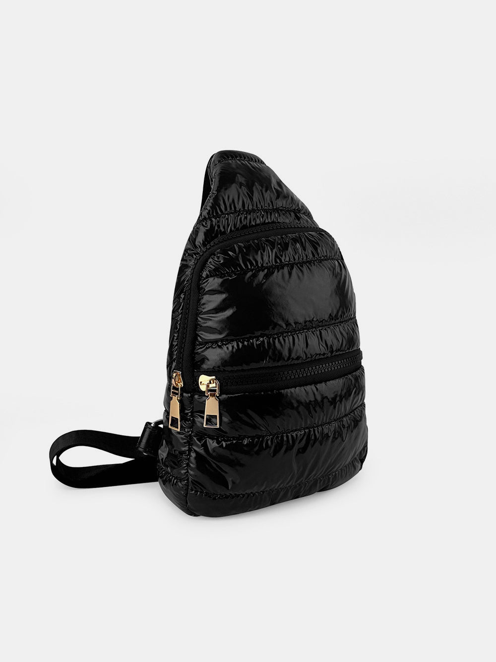 Outfit Flow - Quilted Adjustable Strap Puffy Sling Bag