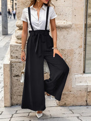 Outfit Flow - Perfee Tied Wide Leg Pants with Shoulder Straps