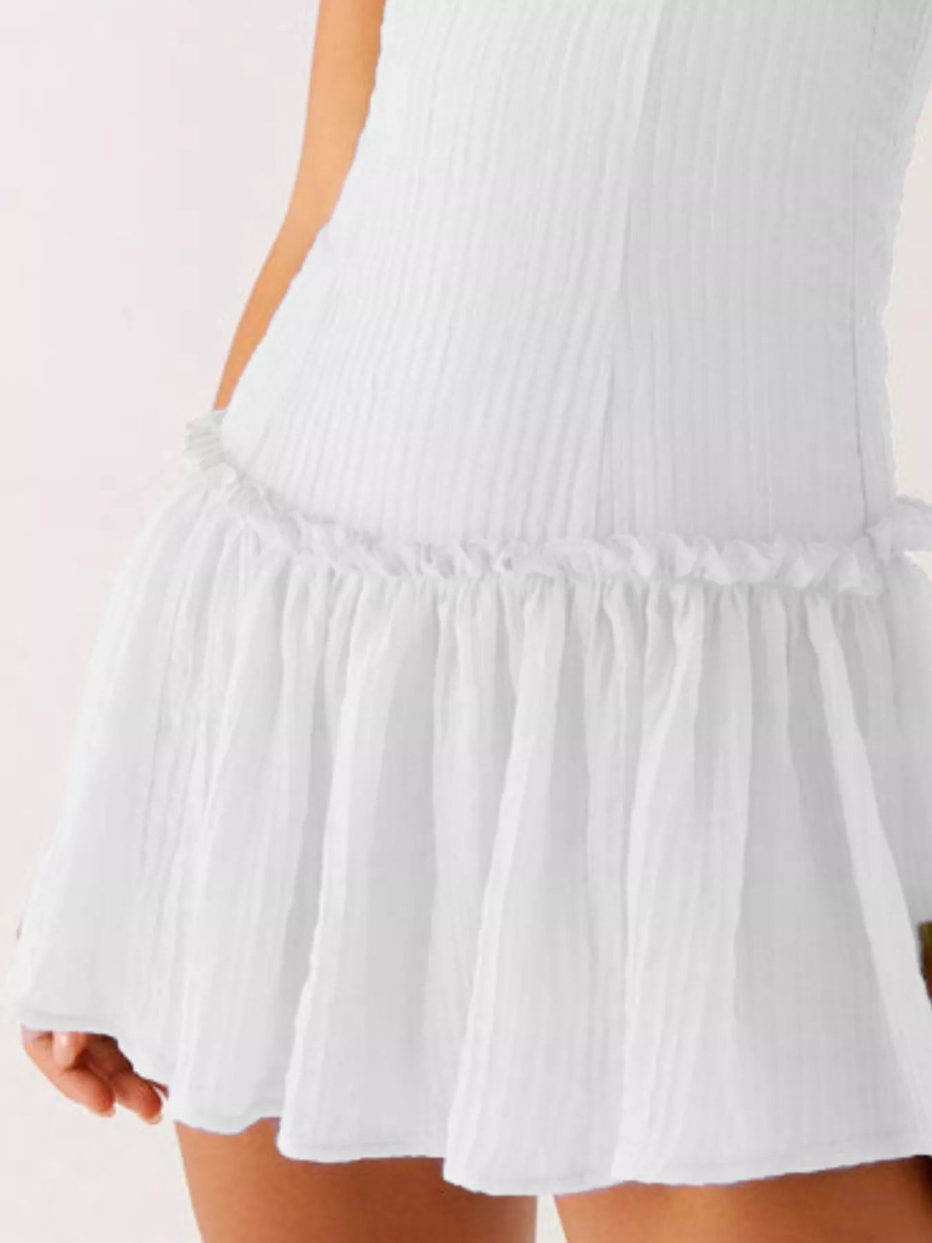 Ruffle Hem Cami Mini Dress OutfitFlow