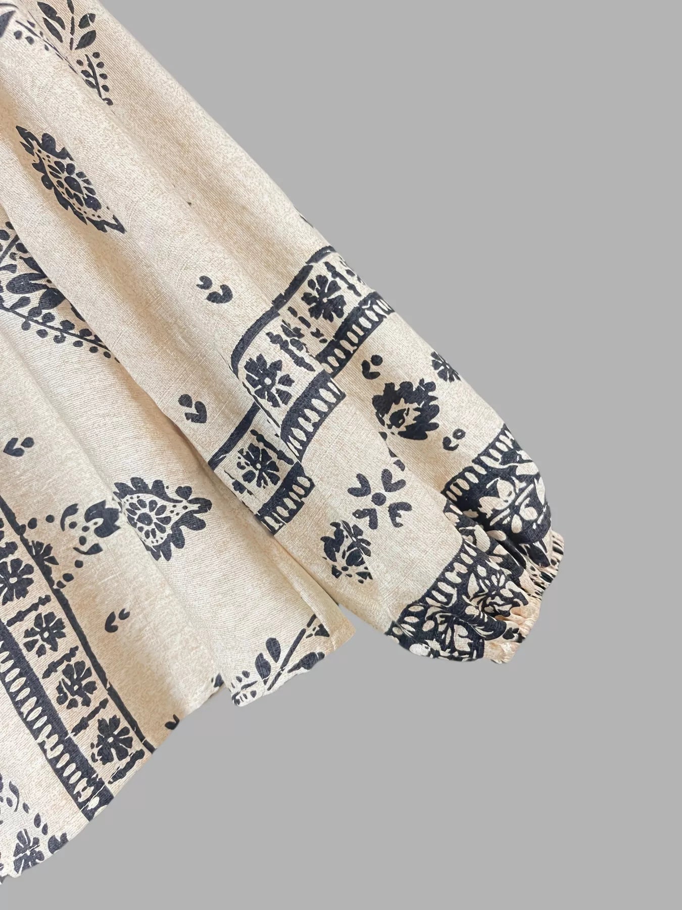 Printed Long Sleeve Blouse OutfitFlow