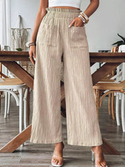High-Waisted Wide Leg Pants Tan OutfitFlow
