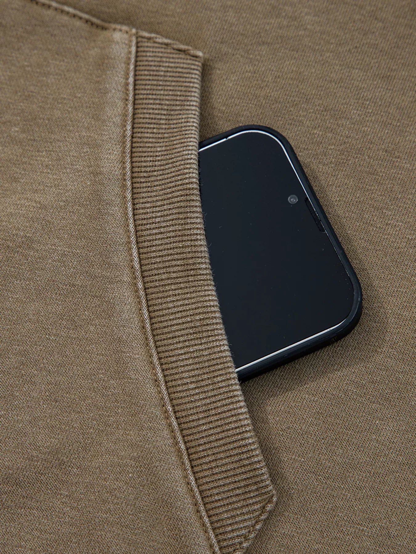 Half Zip Kangaroo Pocket Mineral Wash Baggy Hoodie OutfitFlow