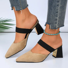 Point Toe Block Heels Sandals OutfitFlow