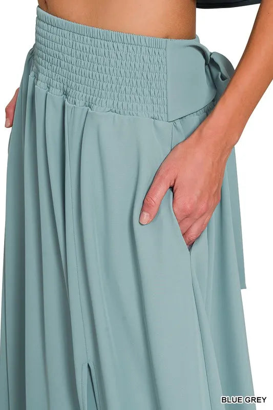 Zenana Heavy Woven Span Crop Tee & Skirt Set OutfitFlow
