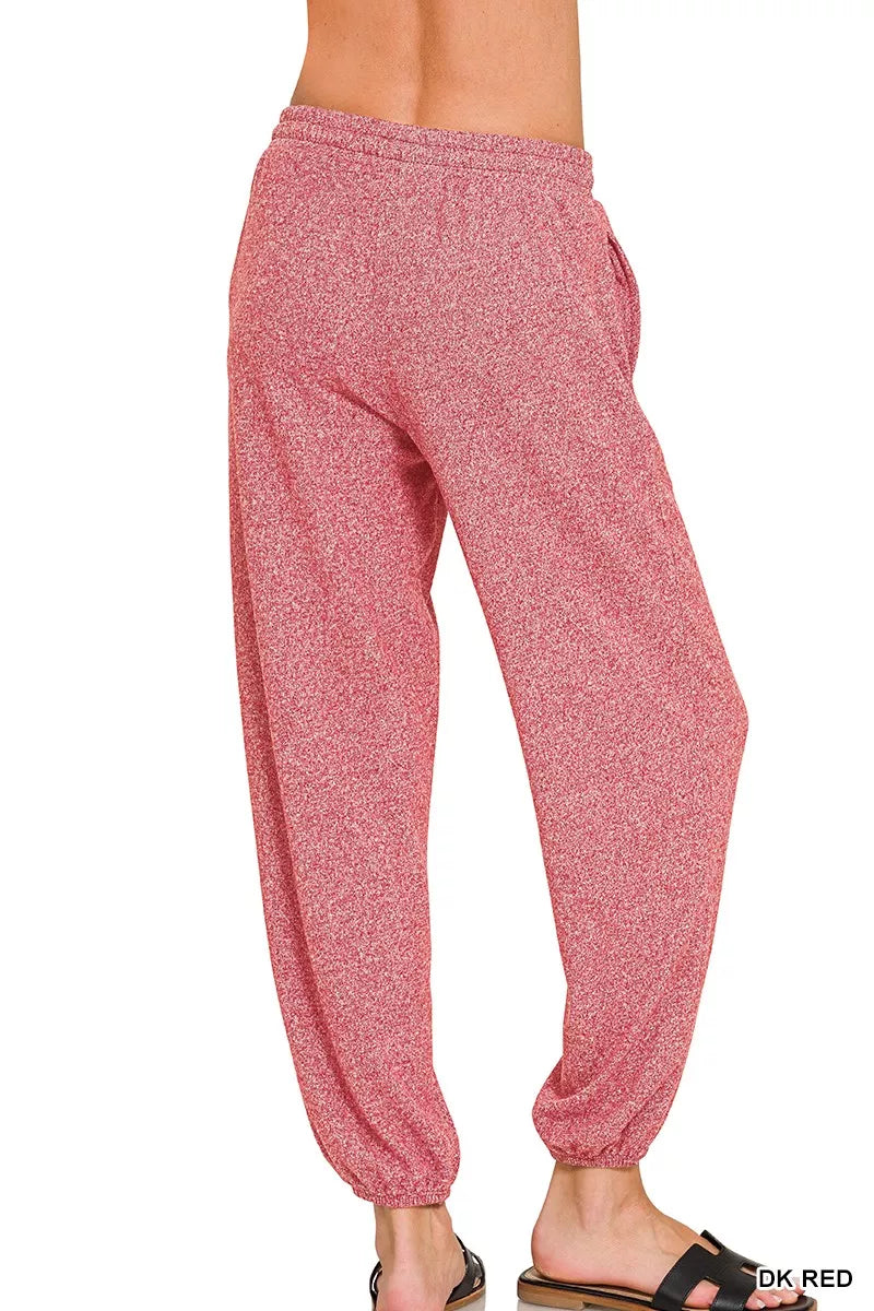 Zenana Soft Melange Hacci Jogger OutfitFlow