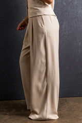 Outfit Flow - Ruched Wide Leg Pants with Pockets