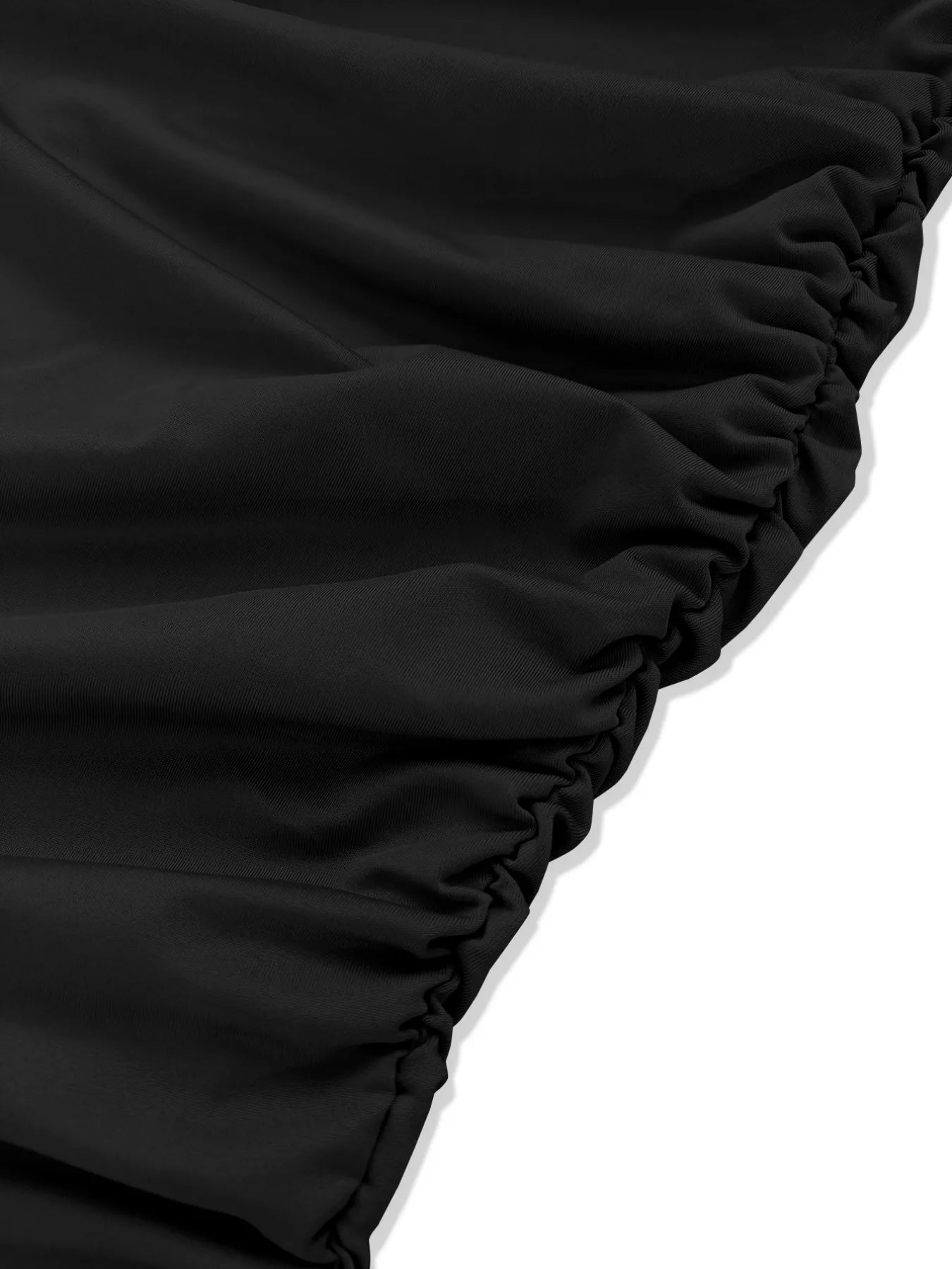 Draped V-Neck Long Sleeve Bodycon Mini Dress OutfitFlow