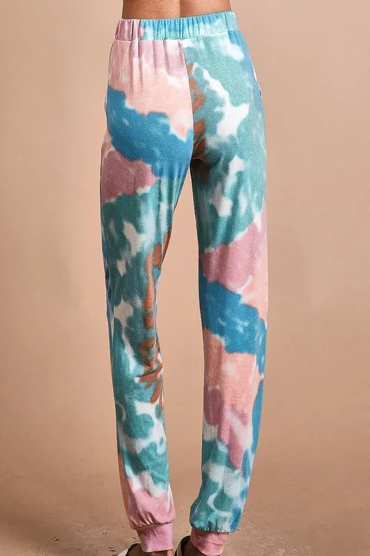 BiBi Tie Dye French Terry Jogger Pants OutfitFlow