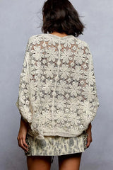 POL Crochet Knit Lightweight Cardigan Trendsi