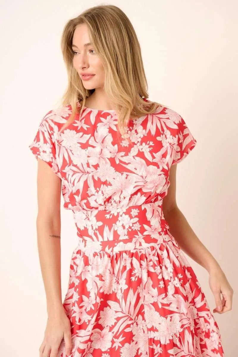 Mittoshop Tropical Print Top and Skirt Set OutfitFlow