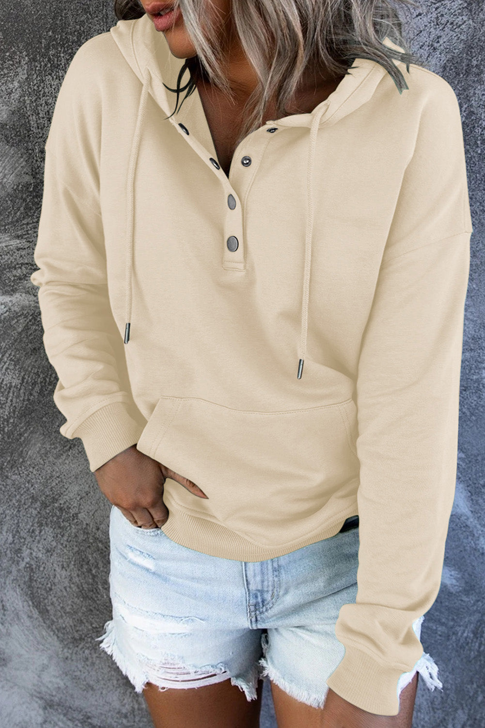 Outfit Flow - Dropped Shoulder Long Sleeve Hoodie with Pocket