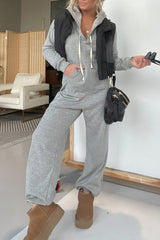 Full Size Drawstring Long Sleeve Jumpsuit