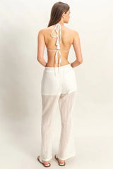 HYFVE Crochet Bra and Drawstring Pants Set OutfitFlow