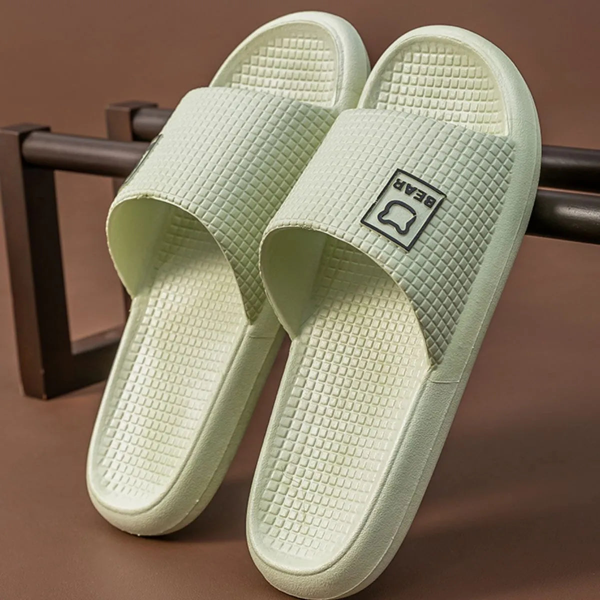 Open Toe Flats Slippers Green OutfitFlow