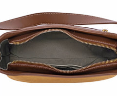 David Jones Two Tone Leather Shoulder Bag with Adjustable Strap Trendsi