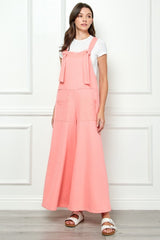 Outfit Flow - Veveret Wide Strap French Terry Overalls