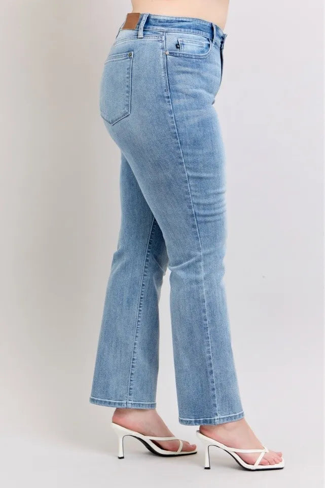 Judy Blue Plus Size High Waist Dad Jeans OutfitFlow