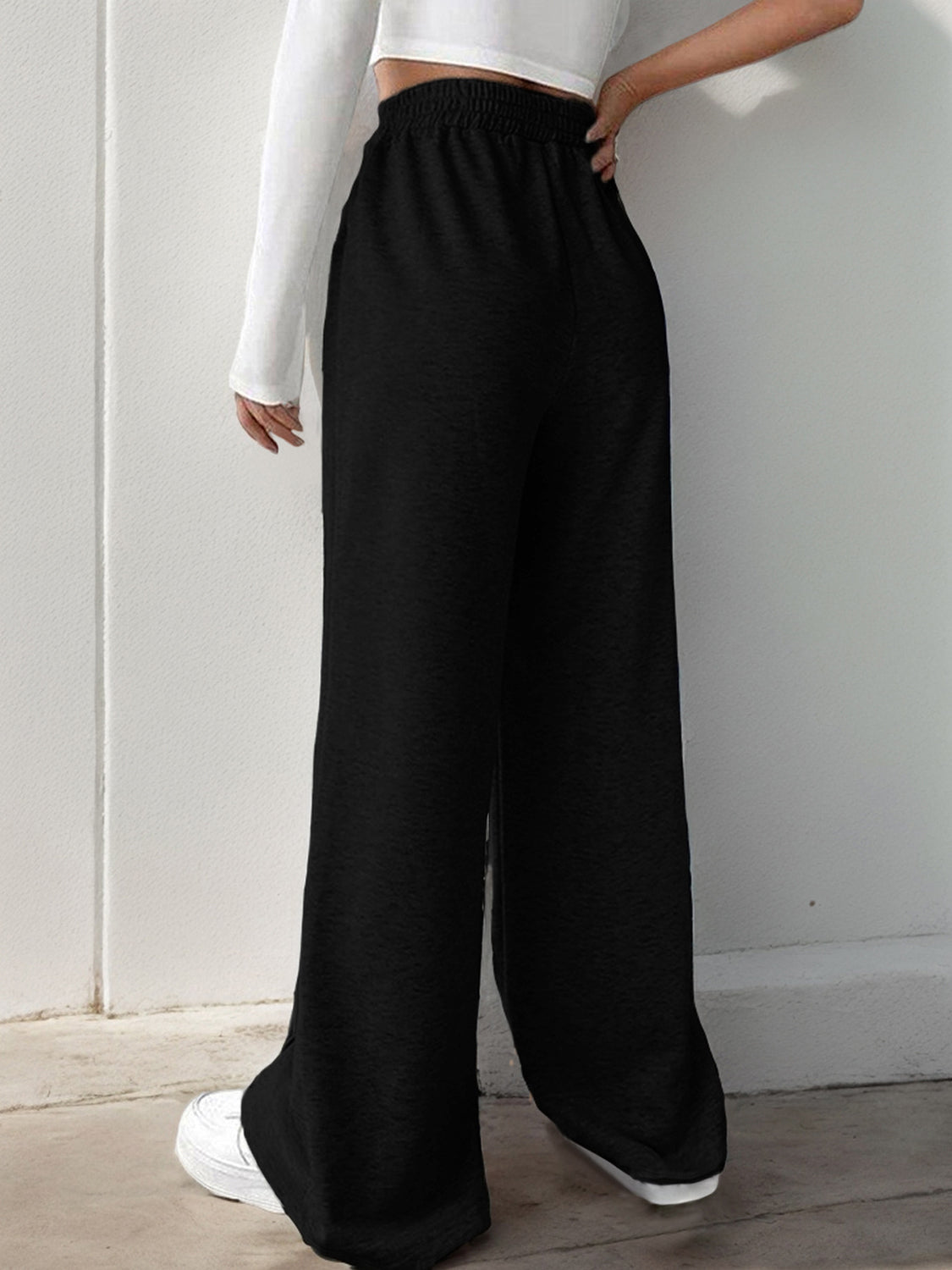 Outfit Flow - Elastic Waist Wide Leg Pants