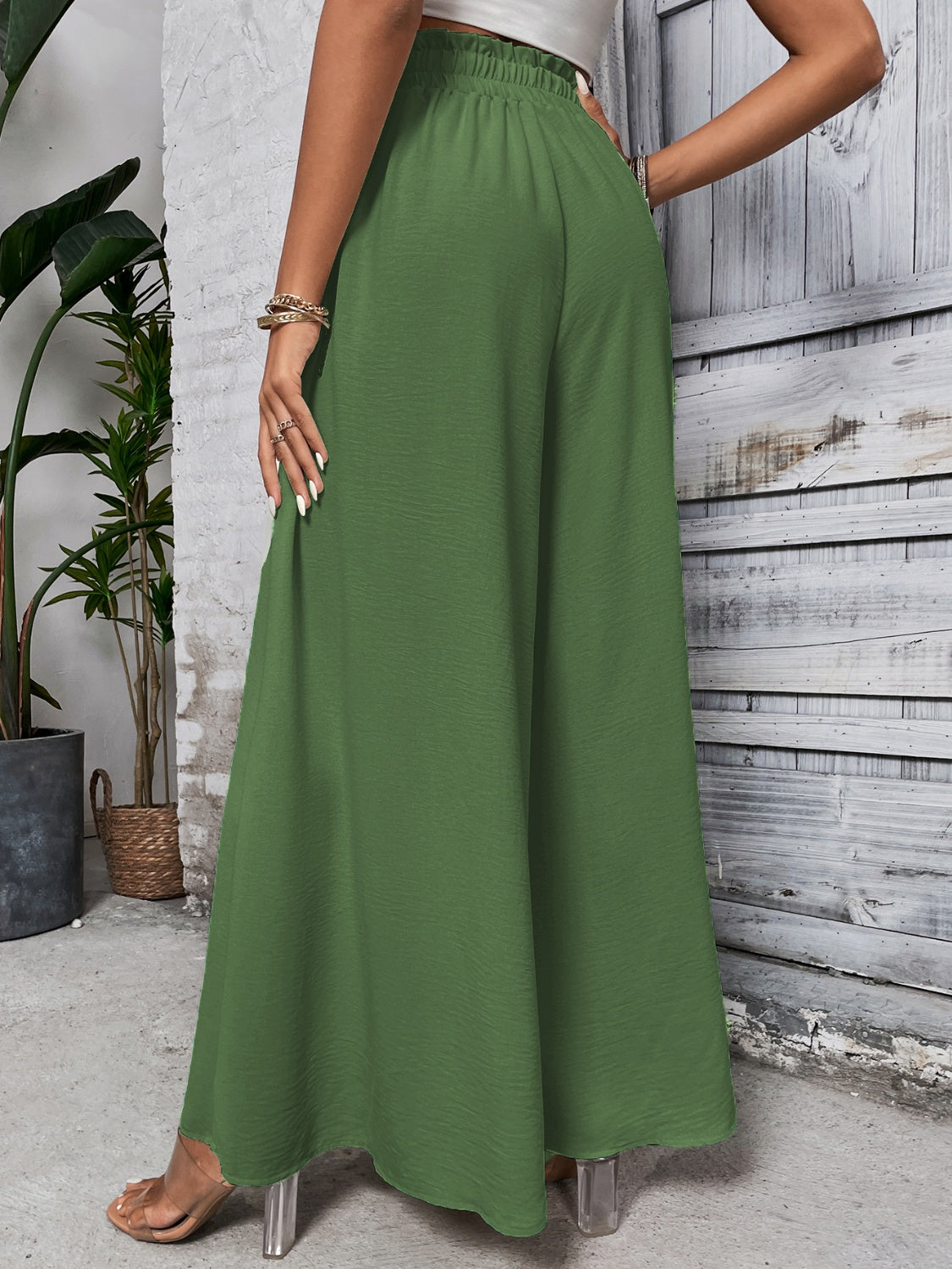 Outfit Flow - Honey Tied High Waist Wide Leg Pants