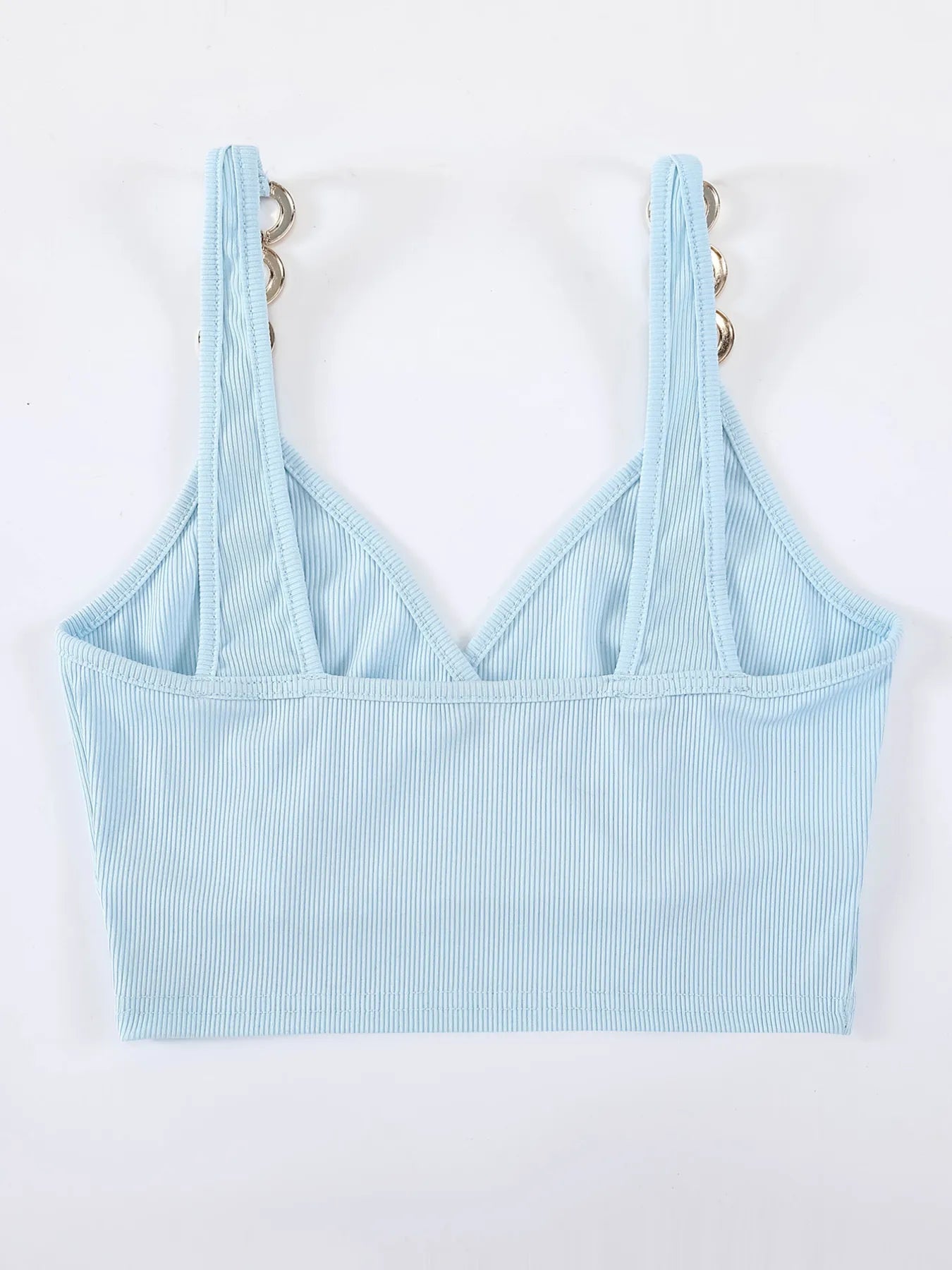 Chain Strap Ribbed Cami Top OutfitFlow