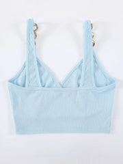 Chain Strap Ribbed Cami Top OutfitFlow
