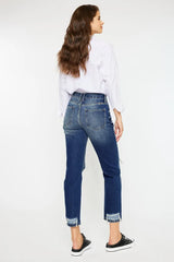 Kancan High Rise Distressed Mom Fit Jeans OutfitFlow
