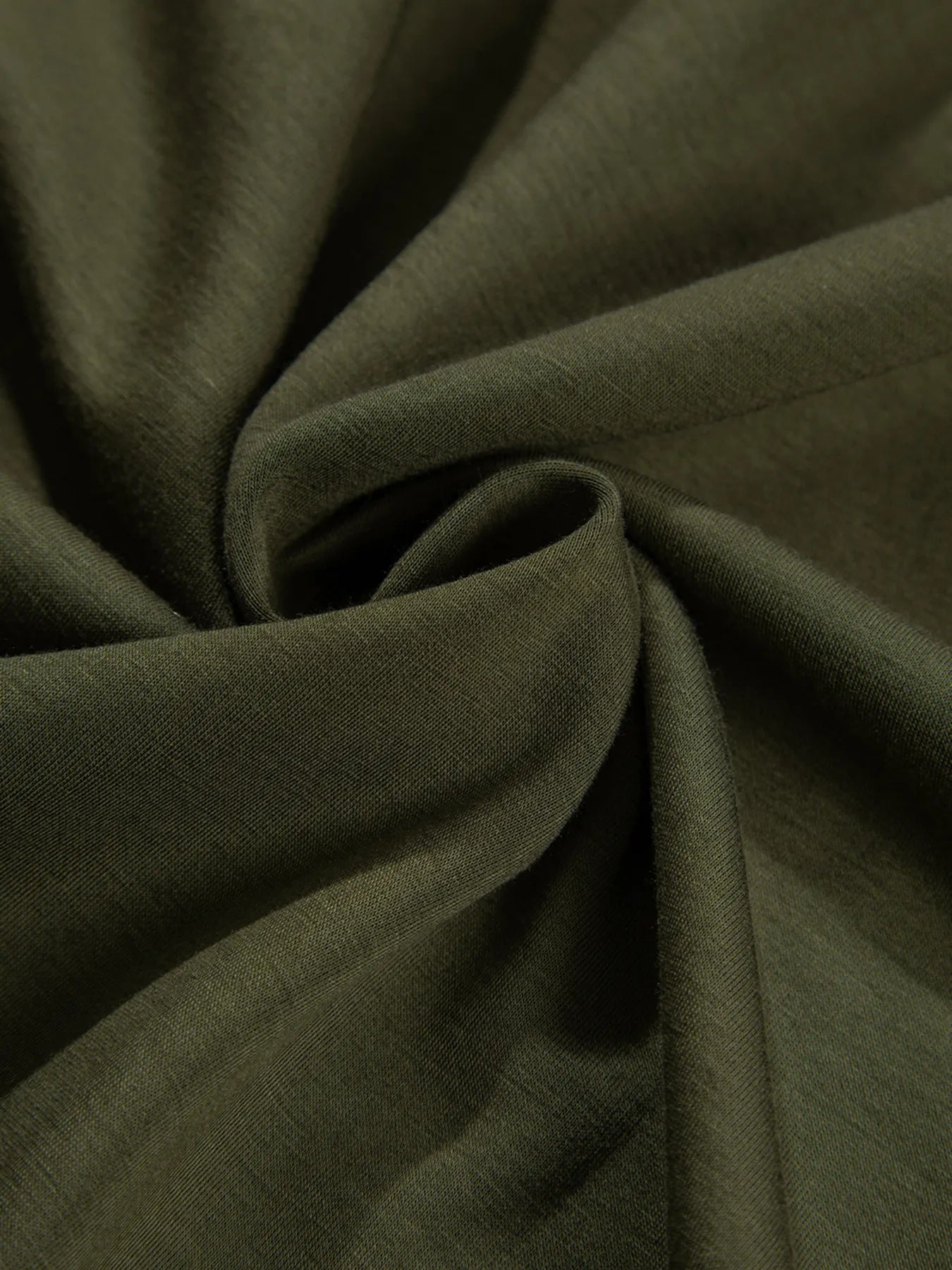 Solid Color Ruched Detail Long Sleeve Midi Dress OutfitFlow