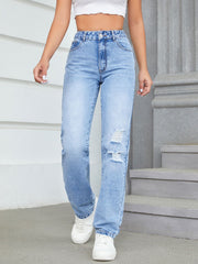 Distressed Jeans with Pockets