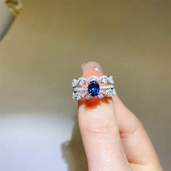 1 Carat Moissanite 925 Sterling Silver Ring OutfitFlow