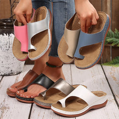 Toe Loop Flat Sandals OutfitFlow