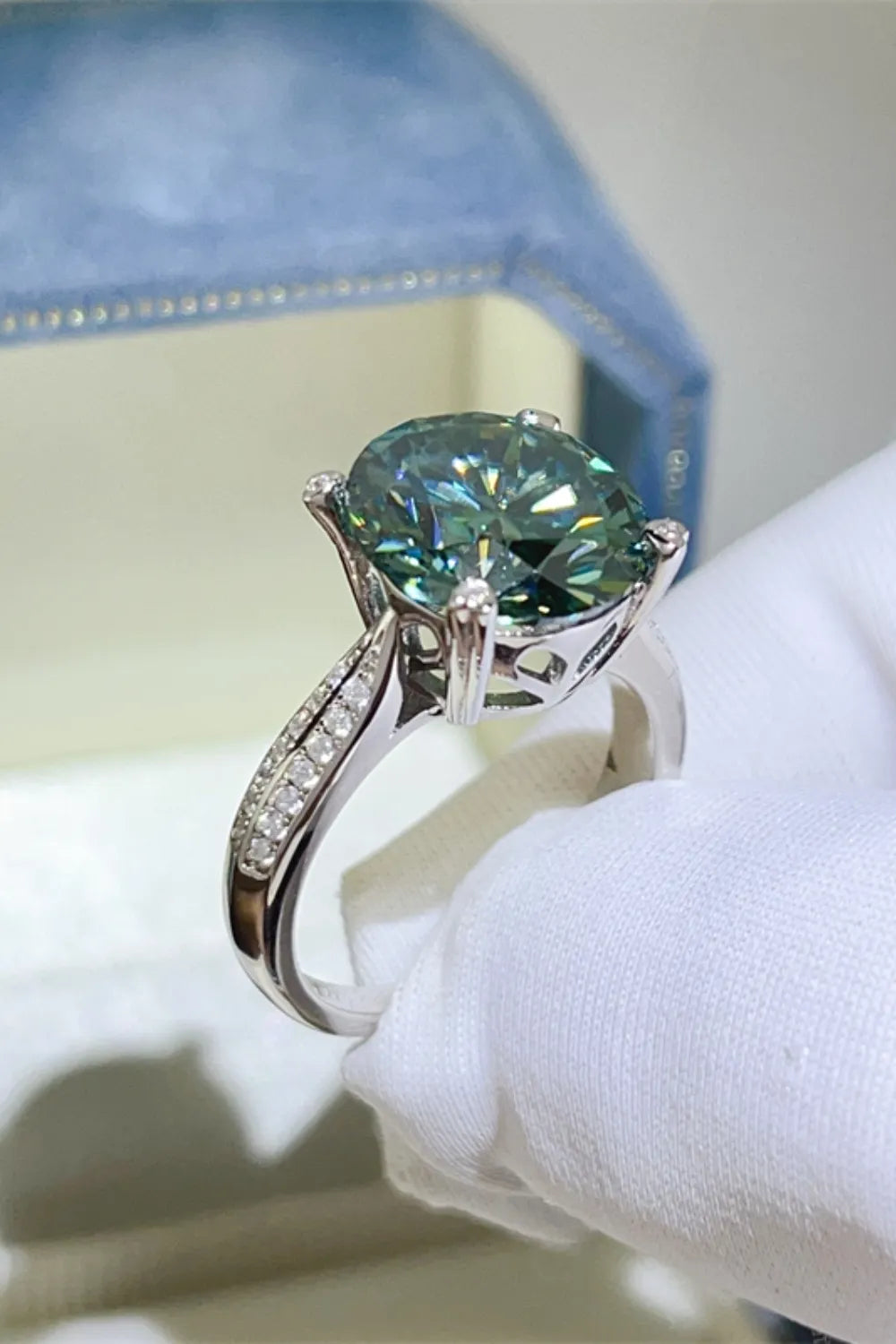 5 Carat Moissanite 925 Sterling Silver Ring OutfitFlow