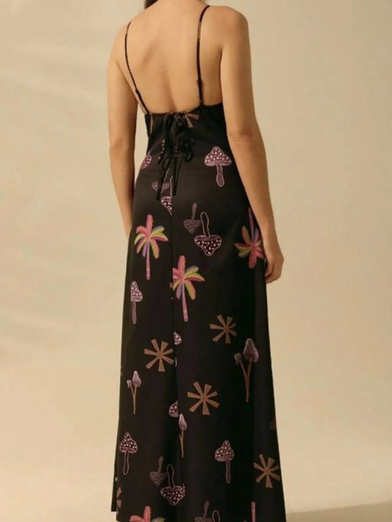 Printed Sleeveless Maxi Dress OutfitFlow