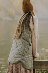 Button Up Pocketed Vest Coat Trendsi