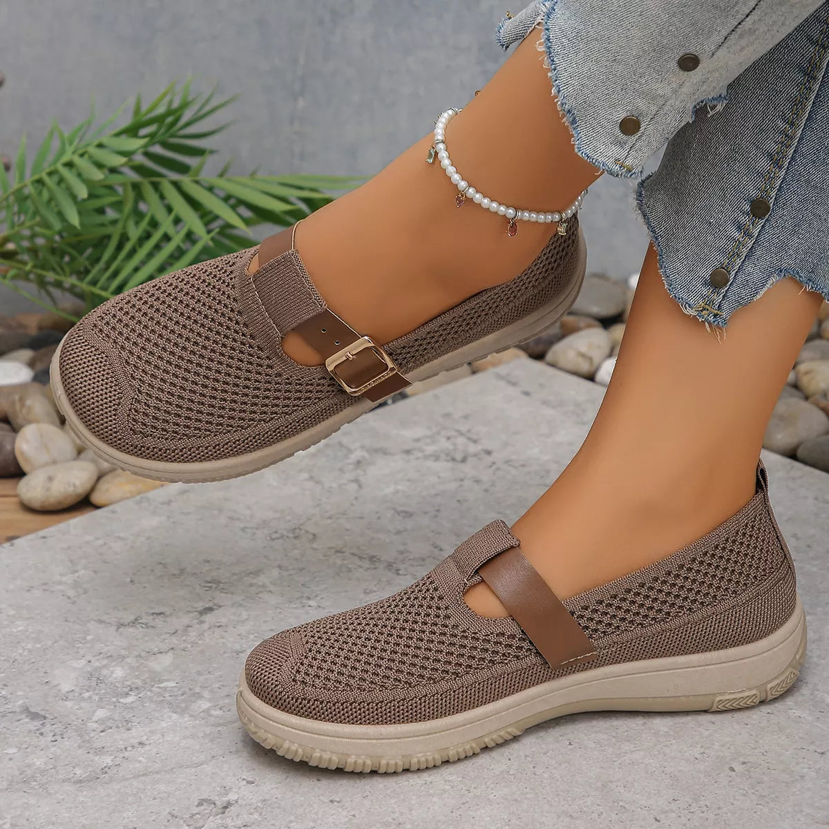 Round Toe Platform Slip-Ons OutfitFlow