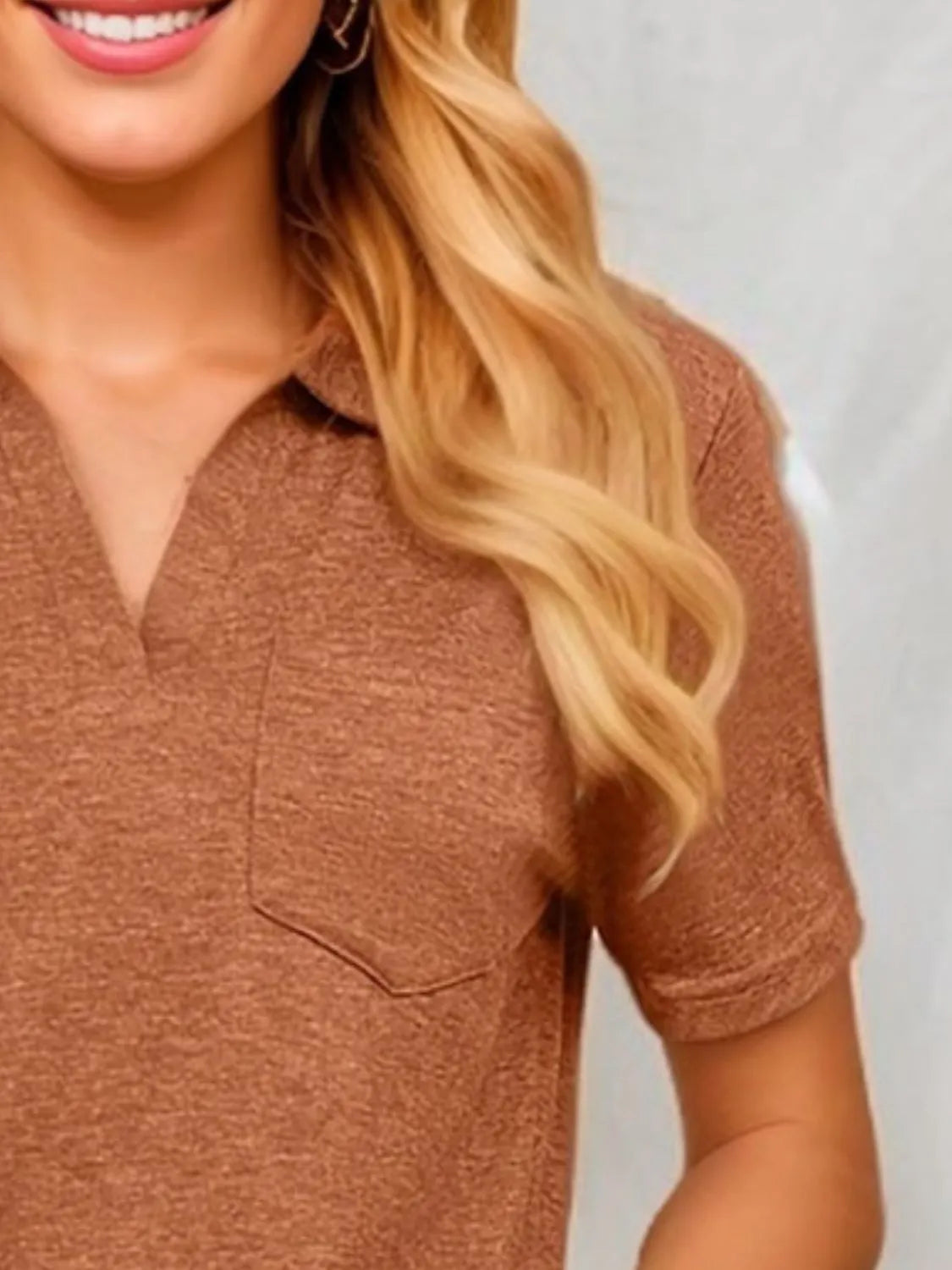 Johnny Collar Short Sleeve Top OutfitFlow
